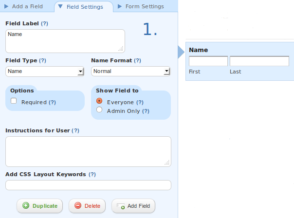 fieldsettings