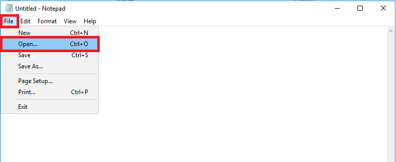 notepad file and open notepad file and open