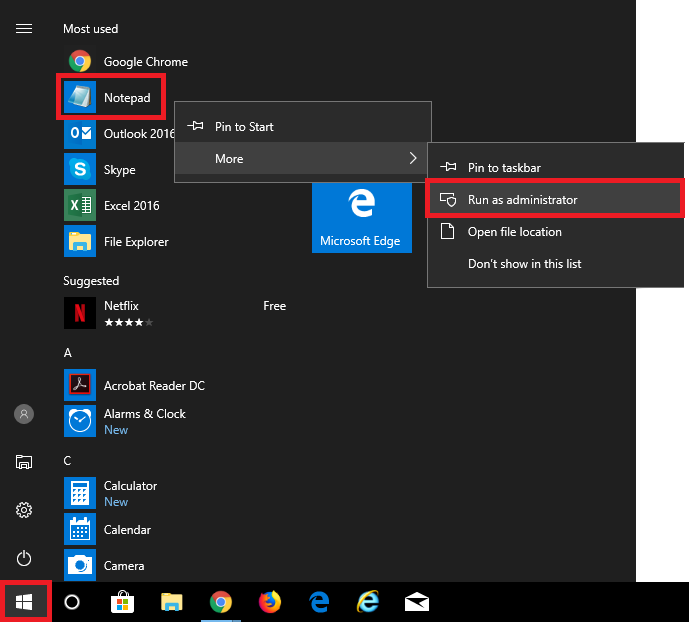 open notepad as an administrator open notepad as an administrator