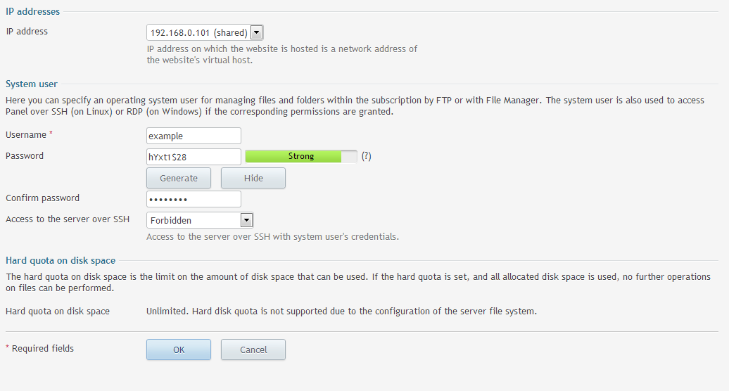 FTP password change