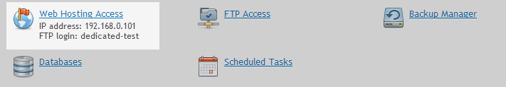 Web hosting access