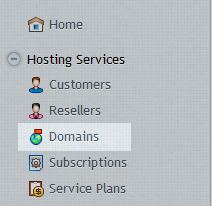 Menu - Domains