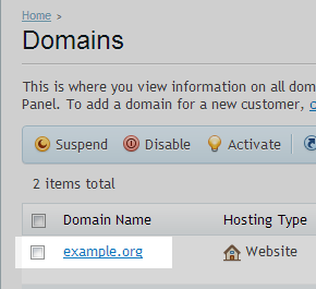 domain select