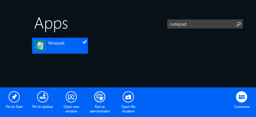 Windows 8 Notepad