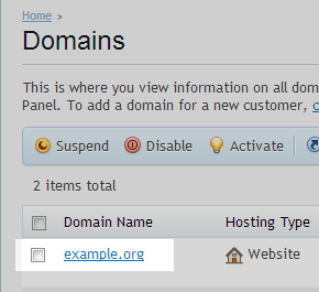 Select Domain