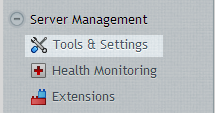 tools settings menu
