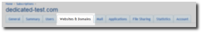 website and domains tab website and domains tab