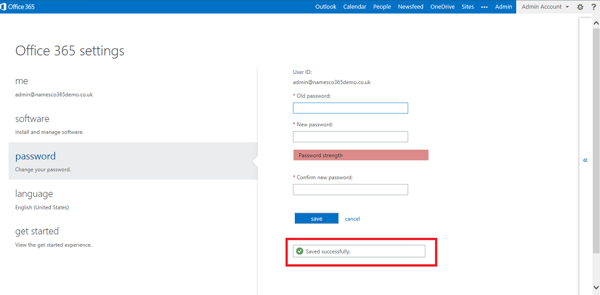 How to reset the administrator password for Microsoft 365 - Support Centre  - Register365