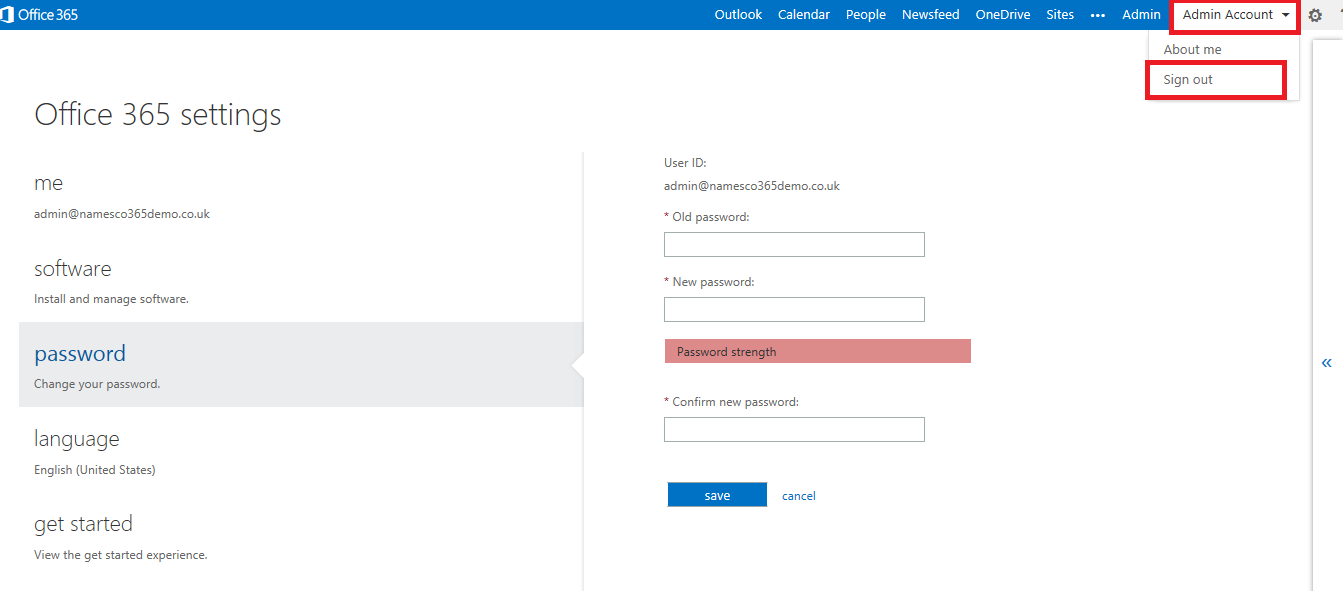How to reset the administrator password for Microsoft 365 - Support Centre  - Register365