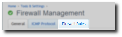 Firewall rules tab