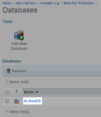 Select - Database Select - Database