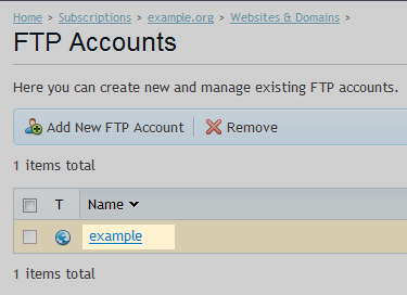 ftp quota user select