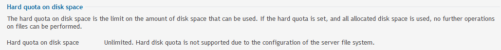 ftp quota not enabled