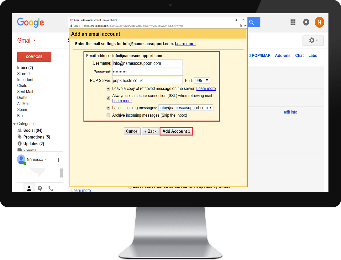 Не удалось войти на сервер входящих сообщений imap outlook 2019 yandex