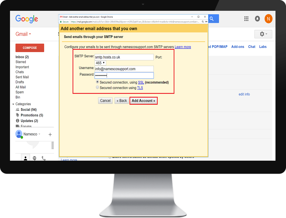 how to set up outlook 2010 for gmail account using pop3