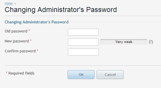 Change Administrator Password Change Administrator Password