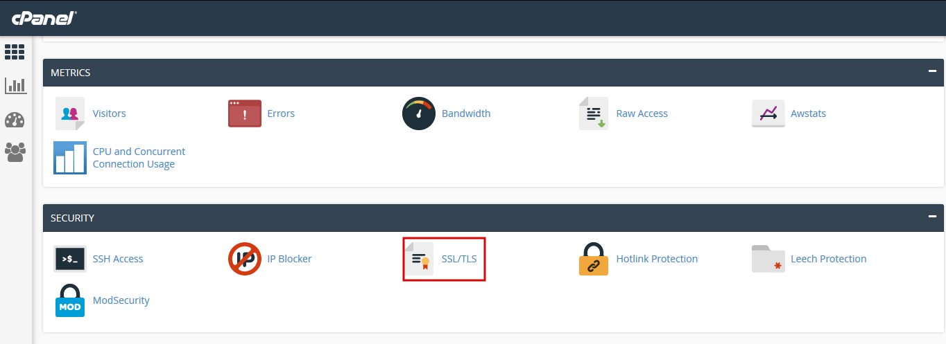 key generate tls SSL in Install an cPanel