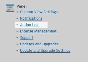 Action log option Action log option