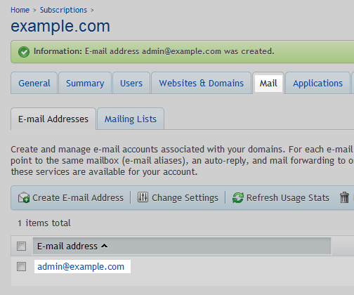 Email account select Email account select