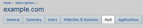 mail tab select mail tab select